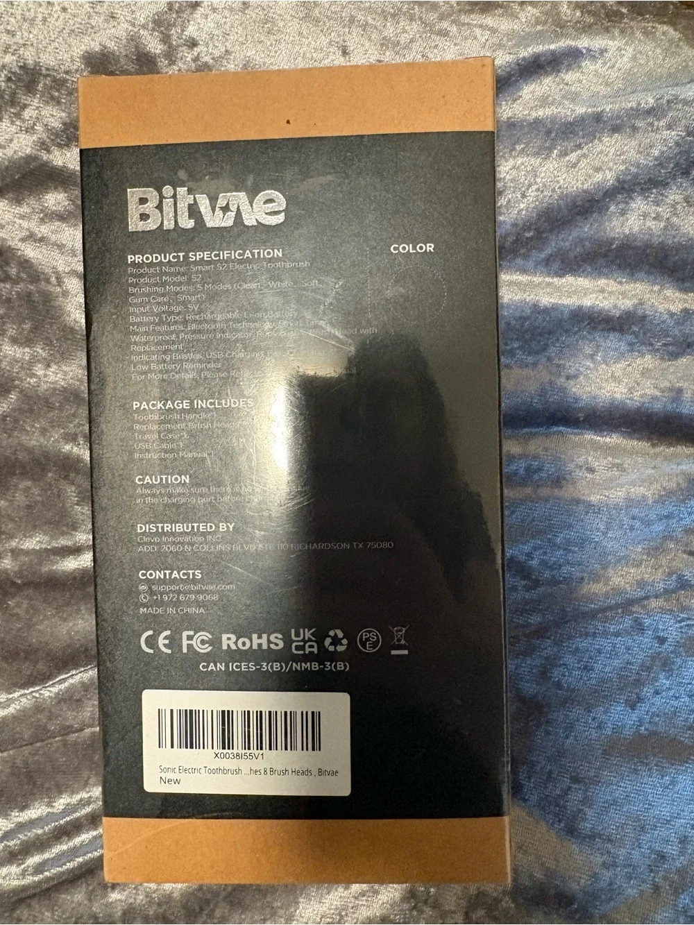 Bitvae S2 Smart Electric Toothbrush ADA Certified Rechargeable W/ Travel Case